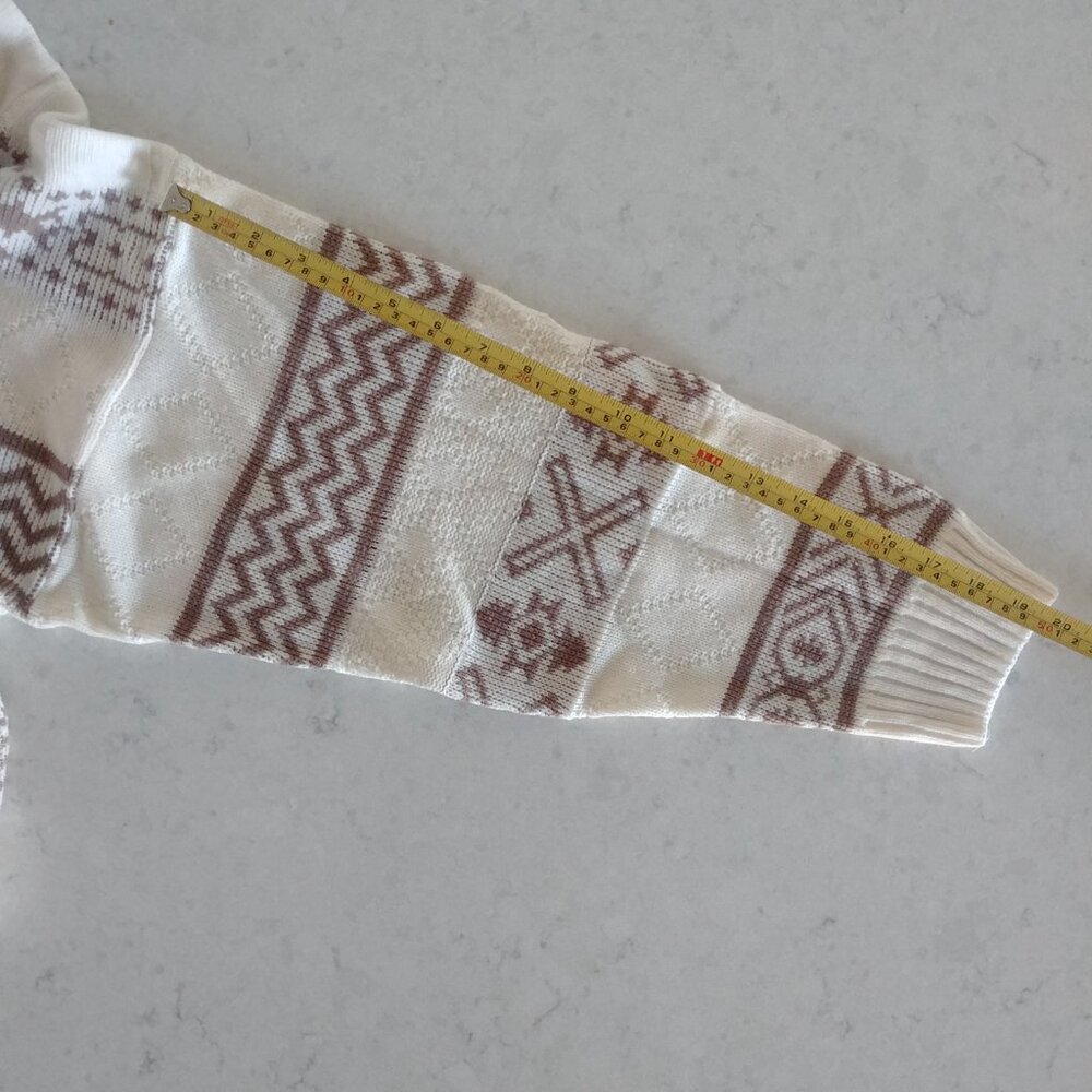 Vintage made in Canada Arnold Palmer cream brown sweater approx XL Men - Picture 14 of 16